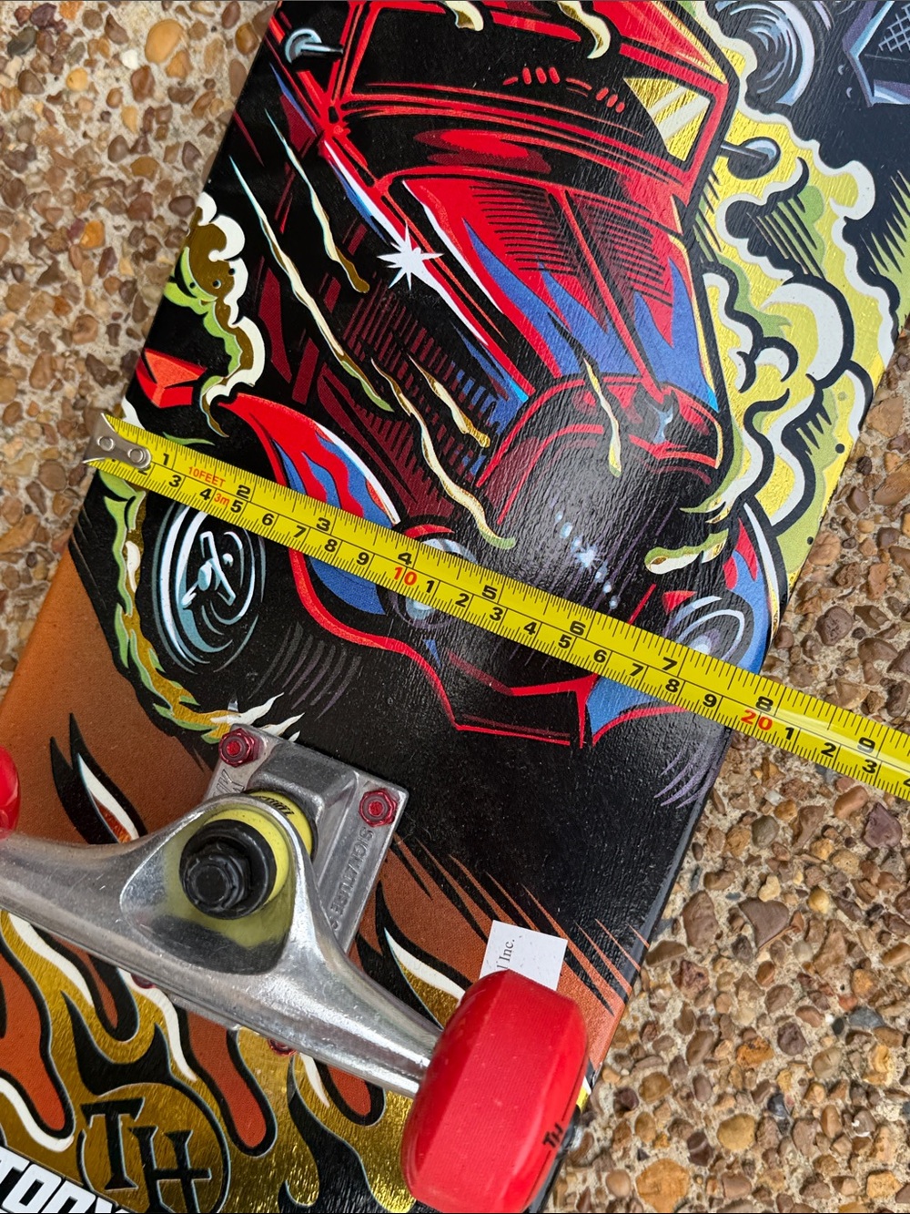 Tony Hawk Black Skateboard Deck with Teal Logo and Red Hardware - Picture 12 of 17